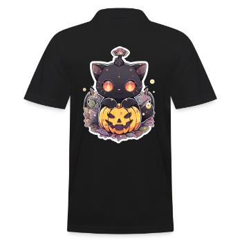 Black Cat Anime Halloween - Polo Homme - noir - Dos - Kai (181cm)
