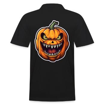 Pumpkin - Men's Polo Shirt - black - Back - Kai (181cm)