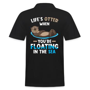 La loutre de mer dit un cadeau de loutre drôle - Polo Homme - noir - Dos - Kai (181cm)
