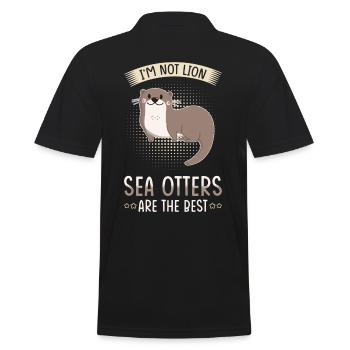 La loutre de mer dit un cadeau de loutre drôle - Polo Homme - noir - Dos - Kai (181cm)