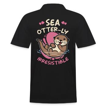 La loutre de mer dit un cadeau de loutre drôle - Polo Homme - noir - Dos - Kai (181cm)