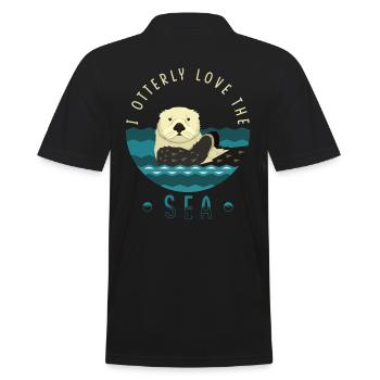 La loutre de mer dit un cadeau de loutre drôle - Polo Homme - noir - Dos - Kai (181cm)