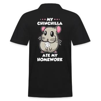Chinchilla drôle de fille - Polo Homme - noir - Dos - Kai (181cm)