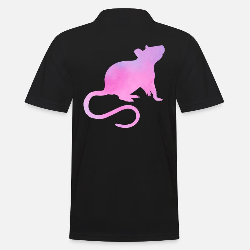 Ratten-mama - Männer Poloshirt - Schwarz