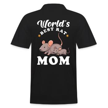 The best rat mother in the world - Men's Polo Shirt - black - Back - Kai (181cm)