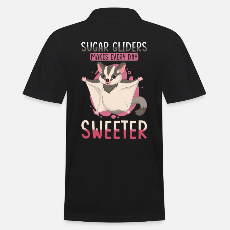 Sugar Glider Spruch - Männer Poloshirt - Schwarz