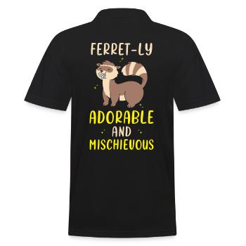 Frettchen Geschenk für Frettchen Besitzer - Männer Poloshirt - Schwarz - Hinten - Kai (181cm)