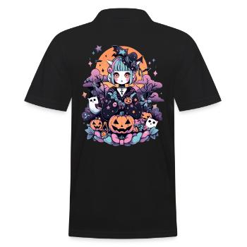 Anime Halloween - Men's Polo Shirt - black - Back - Kai (181cm)