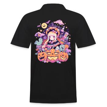 Aesthetics Anime Halloween - Men's Polo Shirt - black - Back - Kai (181cm)