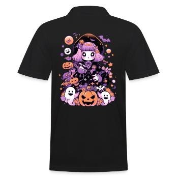 Aesthetics Halloween Anime Manga - Men's Polo Shirt - black - Back - Kai (181cm)