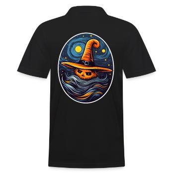 Peinture d’Halloween à la citrouille - Polo Homme - noir - Dos - Kai (181cm)