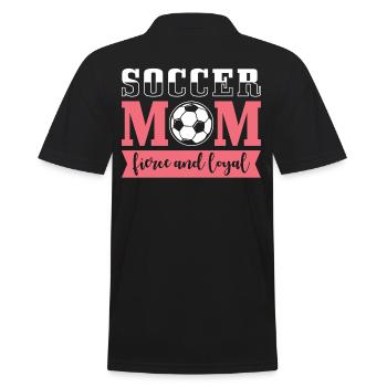 Fußball Mama Mutter Am Tag Trainer am Spieltag - Männer Poloshirt - Schwarz - Hinten - Kai (181cm)