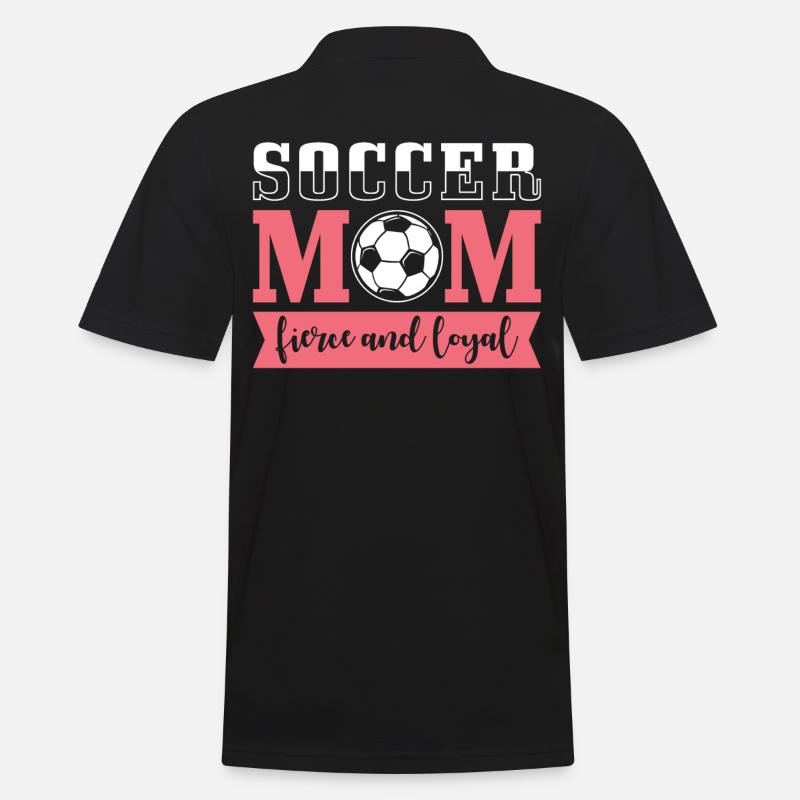 Fußball Mama Mutter Am Tag Trainer am Spieltag - Männer Poloshirt - Schwarz