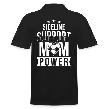 Fußball Mama Mutter Am Tag Trainer am Spieltag - Männer Poloshirt - Schwarz - Hinten - Kai (181cm)