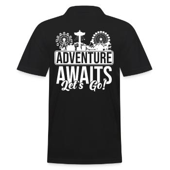 Parc d’attractions Festival folklorique Sortie en famille - Polo Homme - noir - Dos - Kai (181cm)