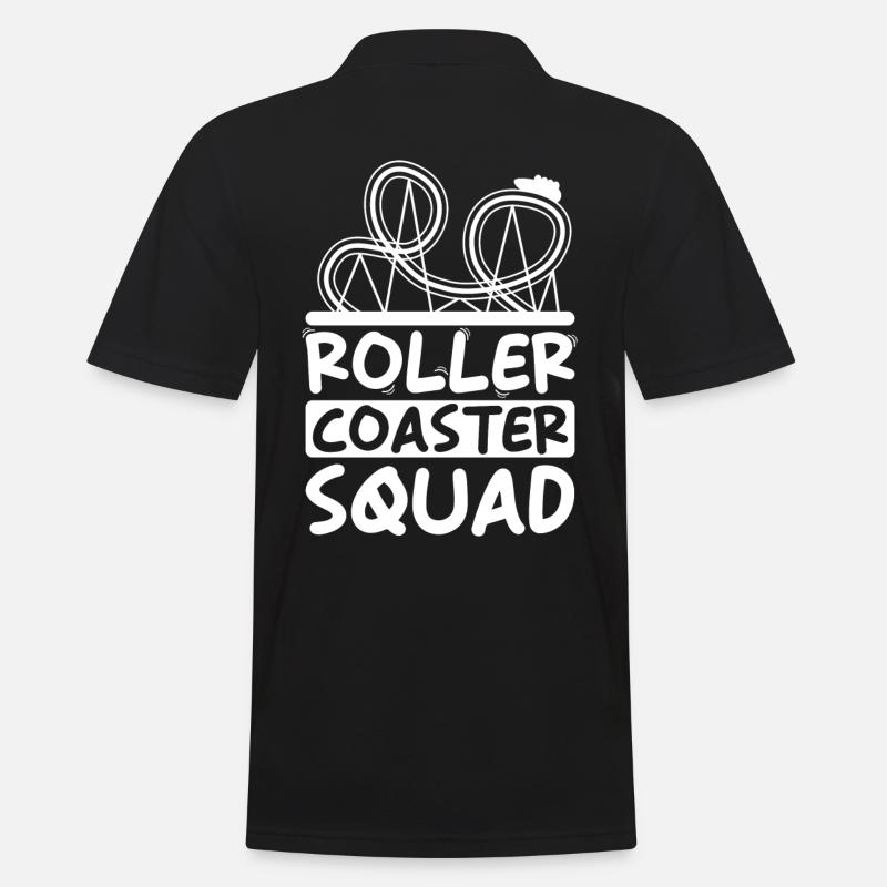 Rollercoaster Squad Vergnügungspark-gruppe - Männer Poloshirt - Schwarz