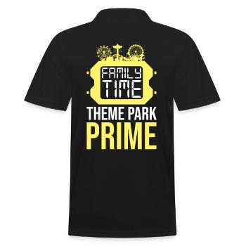 Amusement park Amusement park Family outing - Men's Polo Shirt - black - Back - Kai (181cm)