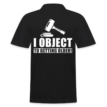 Judge Birthday Present I file an objection - Men's Polo Shirt - black - Back - Kai (181cm)