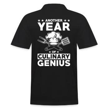 Anniversaire de Cook Gift - Polo Homme - noir - Dos - Kai (181cm)