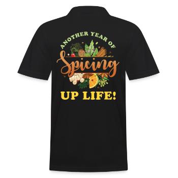 Koch Geschenk Geburstag - Männer Poloshirt - Schwarz - Hinten - Kai (181cm)