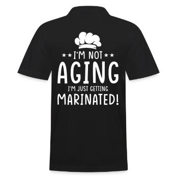 Koch Geschenk Geburstag - Männer Poloshirt - Schwarz - Hinten - Kai (181cm)