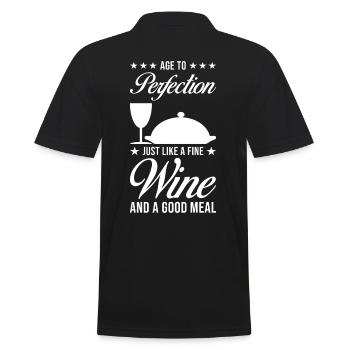 Koch Geschenk Geburstag - Männer Poloshirt - Schwarz - Hinten - Kai (181cm)