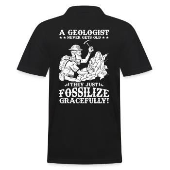 Géologue Géologie Cadeau d’anniversaire - Polo Homme - noir - Dos - Kai (181cm)
