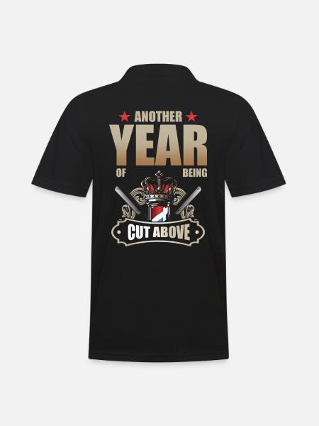 Barber Job Birthday Gift - Men's Polo Shirt - black