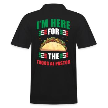 Tacos Al Pastor Mexican Mexico - Men's Polo Shirt - black - Back - Kai (181cm)