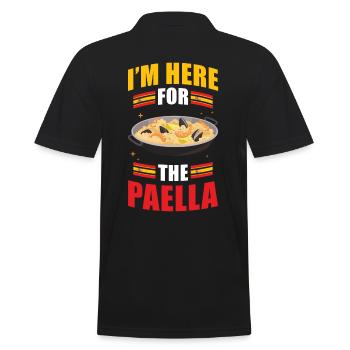 Paella Spanish Cuisine Spain Souvenir - Men's Polo Shirt - black - Back - Kai (181cm)
