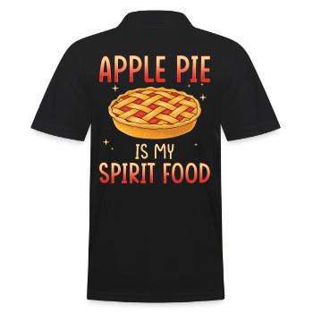 Apple pie is my favorite dish - Men's Polo Shirt - black - Back - Kai (181cm)