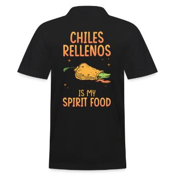 Chiles Rellenos sind meine Leibspeise - Männer Poloshirt - Schwarz - Hinten - Kai (181cm)