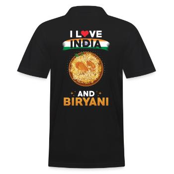 Biryani Indien Indische Küche - Männer Poloshirt - Schwarz - Hinten - Kai (181cm)