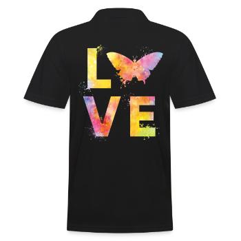 L’amour papillon - Polo Homme - noir - Dos - Kai (181cm)