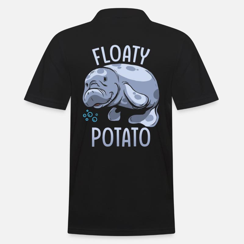 Manatee Floaty Potato Cadeau - Polo Homme - noir