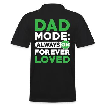Papa-modus Am „father Love“-vatertag - Männer Poloshirt - Schwarz - Hinten - Kai (181cm)