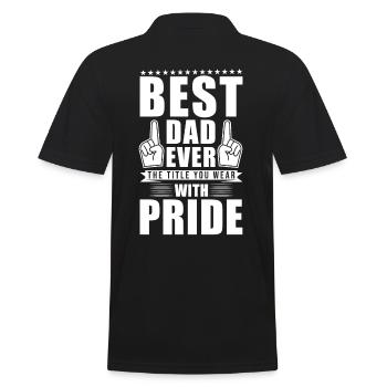 Bester Vater Aller Zeiten Der Titel, Den Du Mit - Männer Poloshirt - Schwarz - Hinten - Kai (181cm)