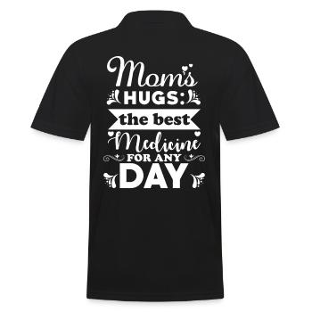 Le câlin de maman Le cadeau d’inspiration d’amour de maman - Polo Homme - noir - Dos - Kai (181cm)