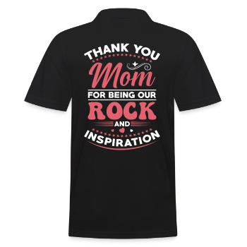 Mère, merci maman d’être notre inspiration - Polo Homme - noir - Dos - Kai (181cm)