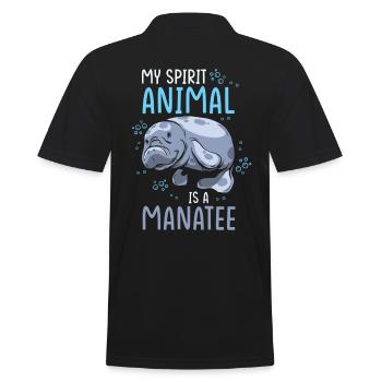 Seekuh Mein Krafttier Ist Eine Seekuh - Männer Poloshirt - Schwarz - Hinten - Kai (181cm)