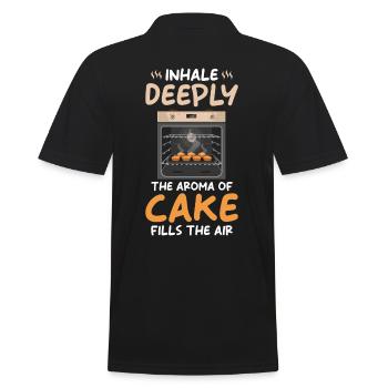 Kuchen Backen Bäcker Bäckerei - Männer Poloshirt - Schwarz - Hinten - Kai (181cm)