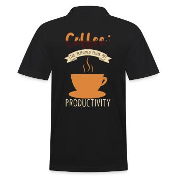 Café Caféine Parfum de café du matin - Polo Homme - noir - Dos - Kai (181cm)