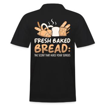 Bread lovers baker bake freshly baked bread - Men's Polo Shirt - black - Back - Kai (181cm)