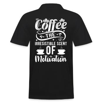 Café Caféine Motivation du matin - Polo Homme - noir - Dos - Kai (181cm)