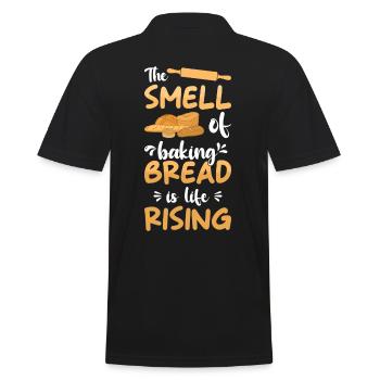 Bread lovers baker bake freshly baked bread - Men's Polo Shirt - black - Back - Kai (181cm)