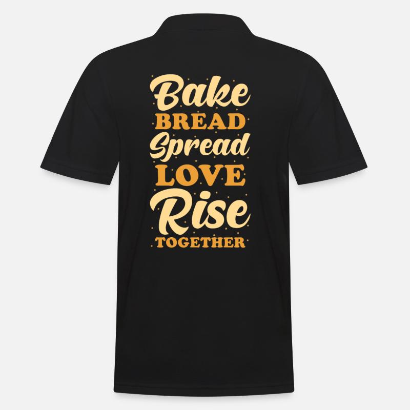 Brot Bäcker Backen - Männer Poloshirt - Schwarz
