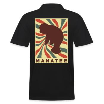 Seekuh Retro Vintage - Männer Poloshirt - Schwarz - Hinten - Kai (181cm)