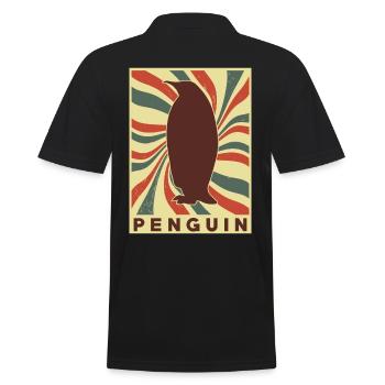 Penguin Retro Vintage - Polo Homme - noir - Dos - Kai (181cm)