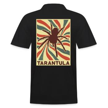 Tarantula Retro Vintage - Männer Poloshirt - Schwarz - Hinten - Kai (181cm)