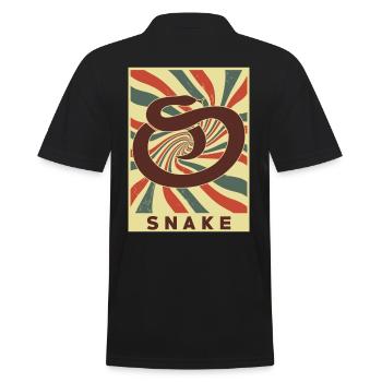 Serpent Rétro Vintage - Polo Homme - noir - Dos - Kai (181cm)